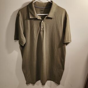 The Foundry Supply Polo T-Shirt Men Large Tall Olive Green Short Sleeve Cotton